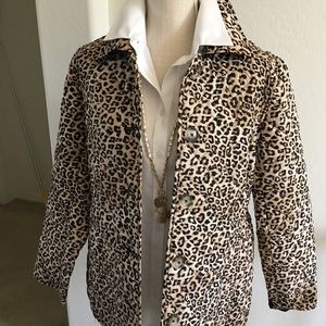Chicos quilted jacket in leopard. New with ticket in size 2 which is a large.